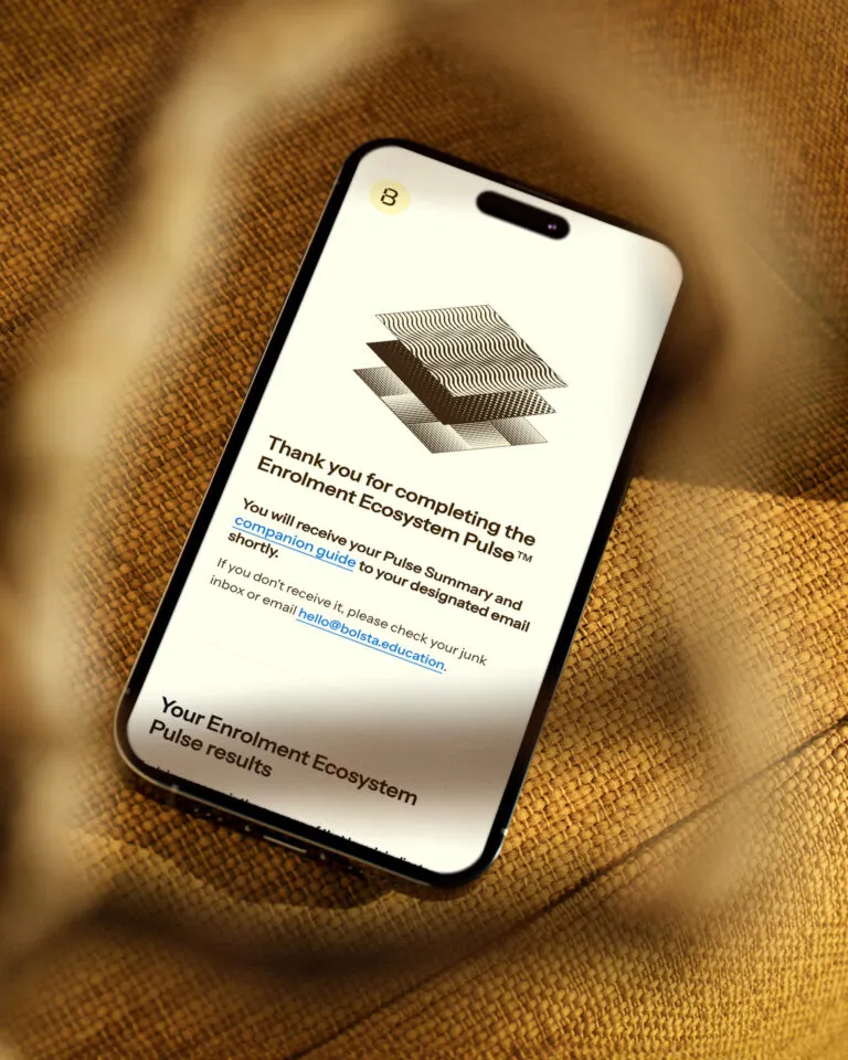 Enrolment Ecosystem Pulse results on a mobile phone